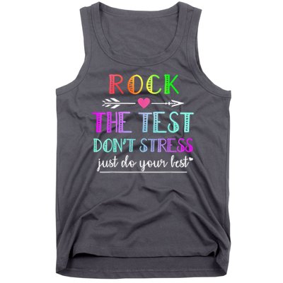 Test Day Rock The Test Teacher Testing Day Tank Top