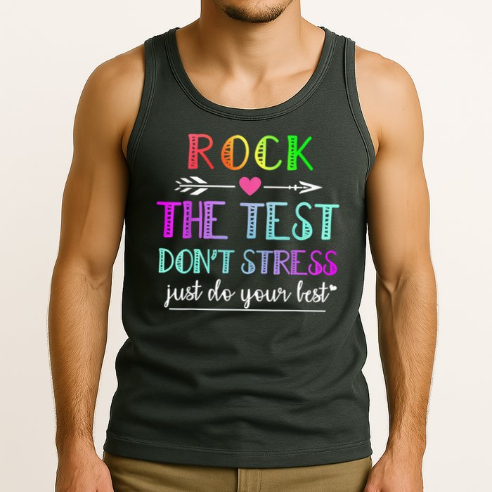 Test Day Rock The Test Teacher Testing Day Tank Top