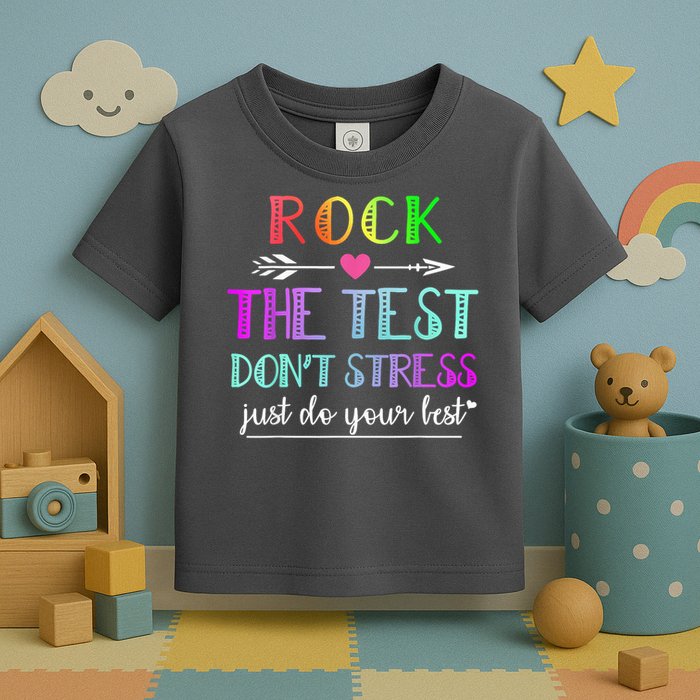 Test Day Rock The Test Teacher Testing Day Toddler T-Shirt