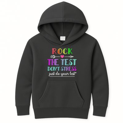Test Day Rock The Test Teacher Testing Day Kids Hoodie
