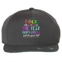 Test Day Rock The Test Teacher Testing Day Wool Snapback Cap