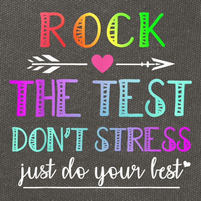 Test Day Rock The Test Teacher Testing Day Cotton Canvas Backpack