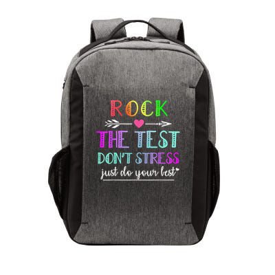 Test Day Rock The Test Teacher Testing Day Vector Backpack