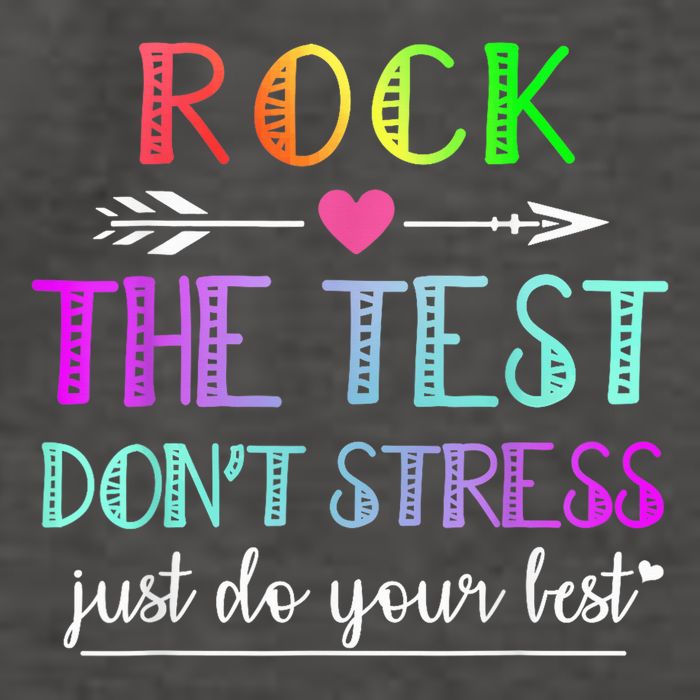 Test Day Rock The Test Teacher Testing Day Vector Backpack