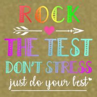 Test Day Rock The Test Teacher Testing Day Garment-Dyed Women's Muscle Tee