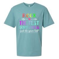 Test Day Rock The Test Teacher Testing Day Sueded Cloud Jersey T-Shirt