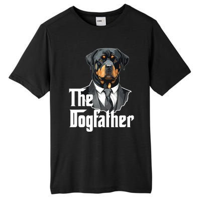 The Dogfather Rottweiler Dad Rotti Papa Funny Dog Owner Tall Fusion ChromaSoft Performance T-Shirt