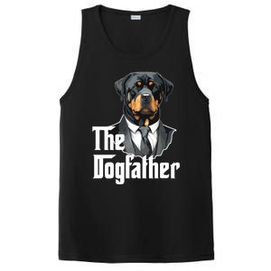 The Dogfather Rottweiler Dad Rotti Papa Funny Dog Owner PosiCharge Competitor Tank