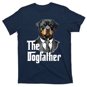 The Dogfather Rottweiler Dad Rotti Papa Funny Dog Owner T-Shirt