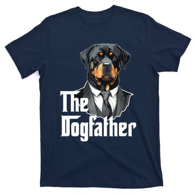 The Dogfather Rottweiler Dad Rotti Papa Funny Dog Owner T-Shirt