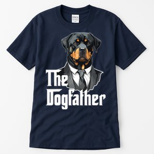 The Dogfather Rottweiler Dad Rotti Papa Funny Dog Owner Tall T-Shirt