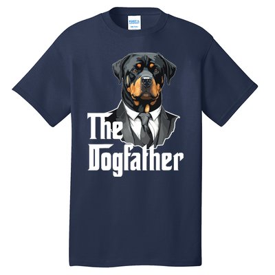 The Dogfather Rottweiler Dad Rotti Papa Funny Dog Owner Tall T-Shirt