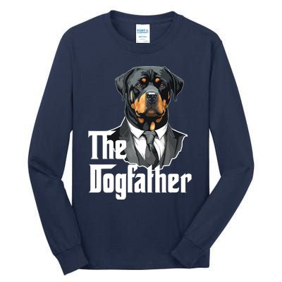 The Dogfather Rottweiler Dad Rotti Papa Funny Dog Owner Tall Long Sleeve T-Shirt