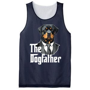 The Dogfather Rottweiler Dad Rotti Papa Funny Dog Owner Mesh Reversible Basketball Jersey Tank