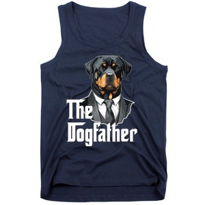 The Dogfather Rottweiler Dad Rotti Papa Funny Dog Owner Tank Top