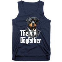 The Dogfather Rottweiler Dad Rotti Papa Funny Dog Owner Tank Top