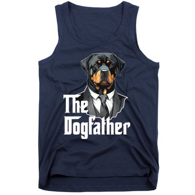 The Dogfather Rottweiler Dad Rotti Papa Funny Dog Owner Tank Top