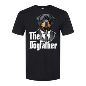 The Dogfather Rottweiler Dad Rotti Papa Funny Dog Owner Softstyle CVC T-Shirt