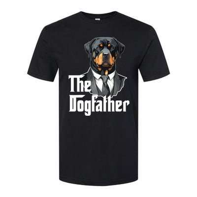 The Dogfather Rottweiler Dad Rotti Papa Funny Dog Owner Softstyle® CVC T-Shirt