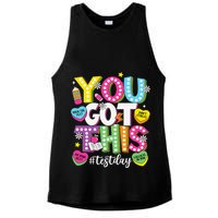 Test Day Rock The Test You Got This Teacher Test Testing Ladies PosiCharge Tri-Blend Wicking Tank
