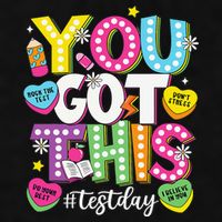 Test Day Rock The Test You Got This Teacher Test Testing Ladies PosiCharge Tri-Blend Wicking Tank