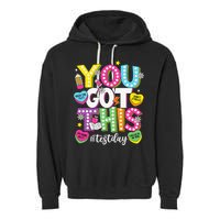 Test Day Rock The Test You Got This Teacher Test Testing Garment-Dyed Fleece Hoodie