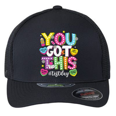 Test Day Rock The Test You Got This Teacher Test Testing Flexfit Unipanel Trucker Cap