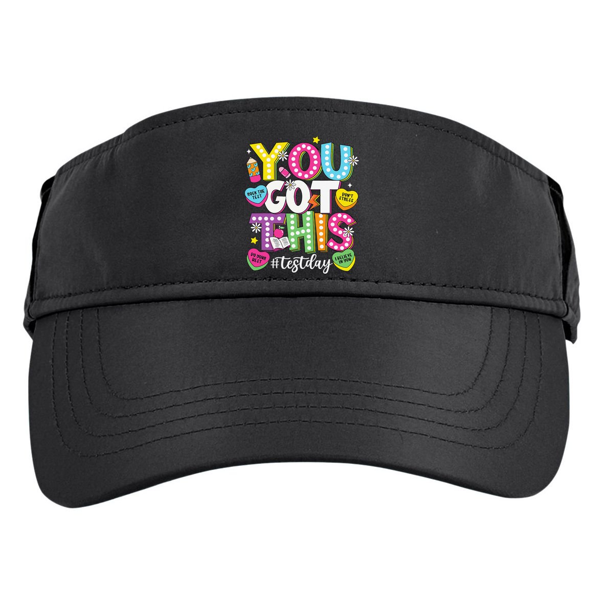 Test Day Rock The Test You Got This Teacher Test Testing Adult Drive Performance Visor