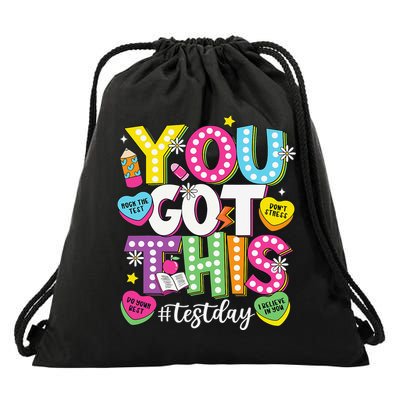Test Day Rock The Test You Got This Teacher Test Testing Drawstring Bag