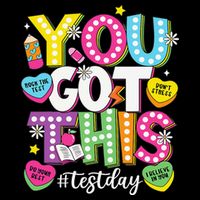 Test Day Rock The Test You Got This Teacher Test Testing Drawstring Bag