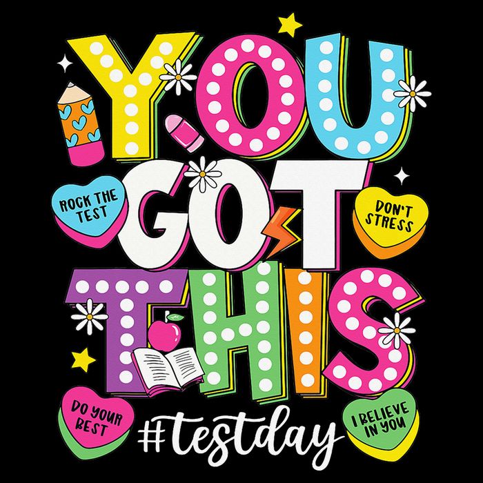 Test Day Rock The Test You Got This Teacher Test Testing Drawstring Bag