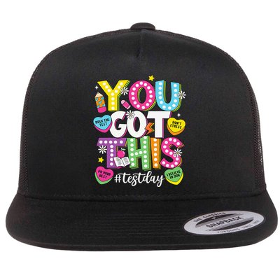 Test Day Rock The Test You Got This Teacher Test Testing Flatbill Hat
