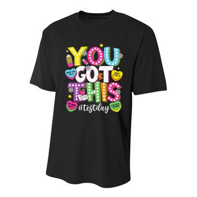 Test Day Rock The Test You Got This Teacher Test Testing Youth Performance Sprint T-Shirt