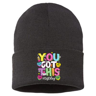 Test Day Rock The Test You Got This Teacher Test Testing Sustainable Knit Beanie