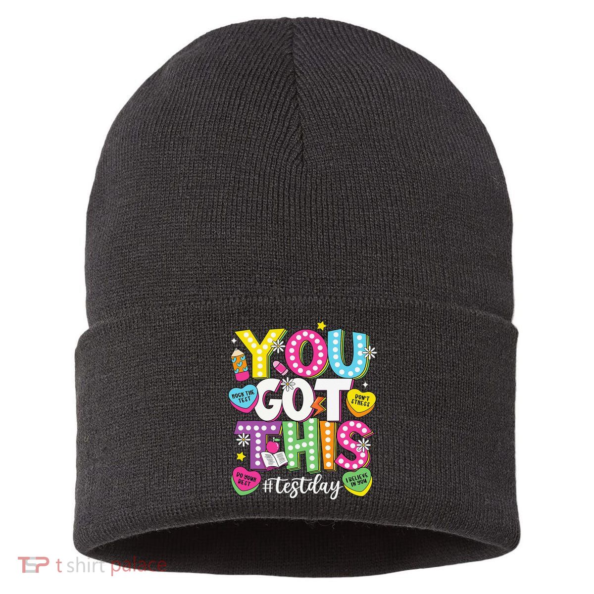 Test Day Rock The Test You Got This Teacher Test Testing Sustainable Knit Beanie