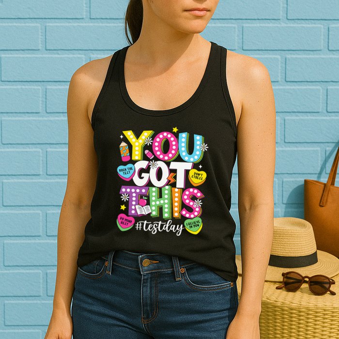 Test Day Rock The Test You Got This Teacher Test Testing Womens Tank Top