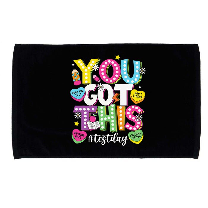 Test Day Rock The Test You Got This Teacher Test Testing Microfiber Hand Towel