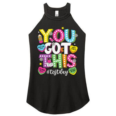 Test Day Rock The Test You Got This Teacher Test Testing Women's Perfect Tri Rocker Tank