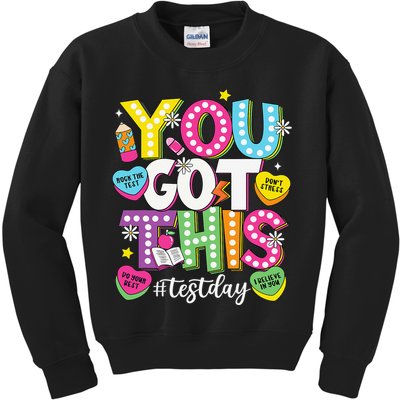 Test Day Rock The Test You Got This Teacher Test Testing Kids Sweatshirt
