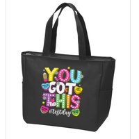 Test Day Rock The Test You Got This Teacher Test Testing Zip Tote Bag