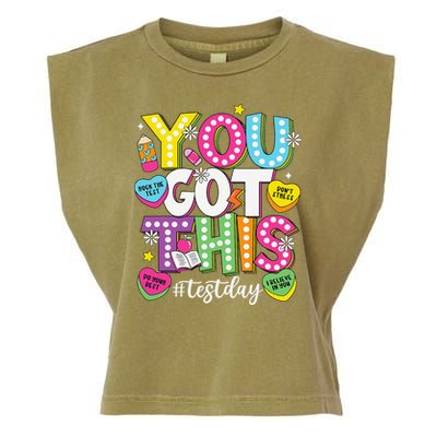 Test Day Rock The Test You Got This Teacher Test Testing Garment-Dyed Women's Muscle Tee