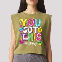 Test Day Rock The Test You Got This Teacher Test Testing Garment-Dyed Women's Muscle Tee