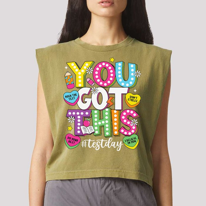 Test Day Rock The Test You Got This Teacher Test Testing Garment-Dyed Women's Muscle Tee