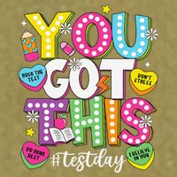 Test Day Rock The Test You Got This Teacher Test Testing Garment-Dyed Women's Muscle Tee