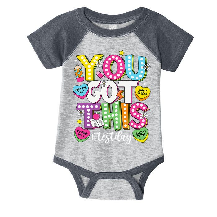 Test Day Rock The Test You Got This Teacher Test Testing Infant Baby Jersey Bodysuit