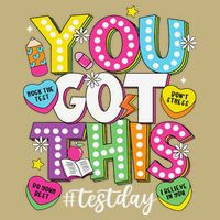 Test Day Rock The Test You Got This Teacher Test Testing Button