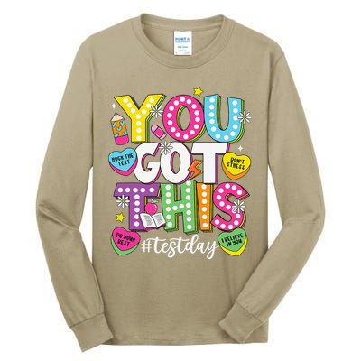 Test Day Rock The Test You Got This Teacher Test Testing Tall Long Sleeve T-Shirt