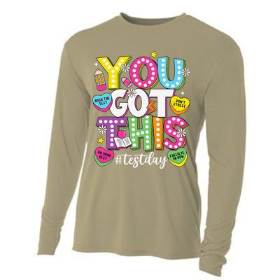Test Day Rock The Test You Got This Teacher Test Testing Cooling Performance Long Sleeve Crew