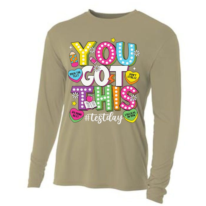Test Day Rock The Test You Got This Teacher Test Testing Cooling Performance Long Sleeve Crew