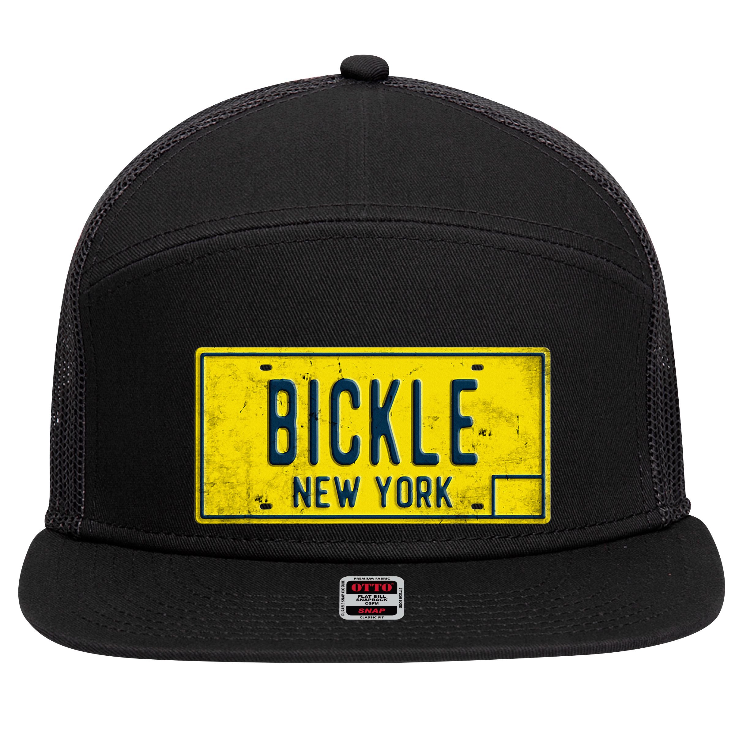 Taxi Driver Retro Old Ny Movie Travis Bickle License Plate 7 Panel Mesh Trucker Snapback Hat